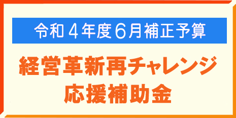 【令和4年度6月補正予算】経営革新再チャレンジ応援補助金